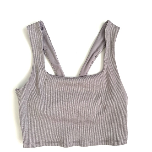 ALO Yoga Lilac Ribbed Cropped Tank - Picture 1 of 3